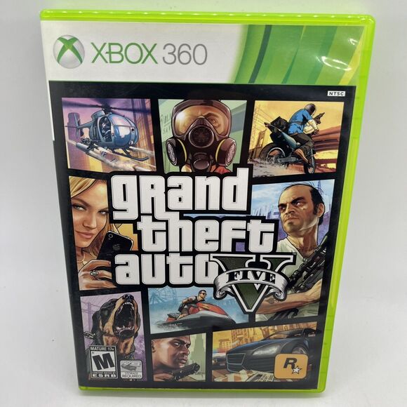 Grand Theft Auto V 5 Xbox 360 + Map - Tested - Picture 1 of 11